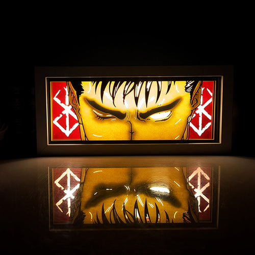 Guts Light Box - Berserk-Inspired Decor for Anime Enthusiasts