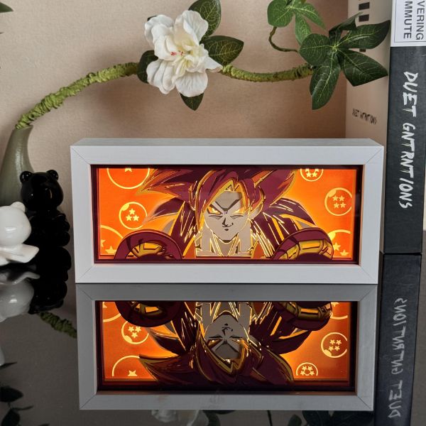 Goku SS Light Box - Super Saiyan Decor for Dragon Ball Fans