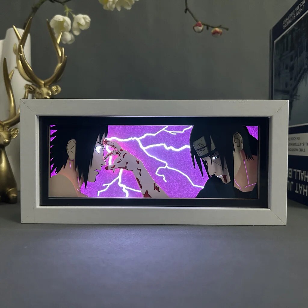 Sasuke x Itachi Light Box - Iconic Naruto Anime Decor