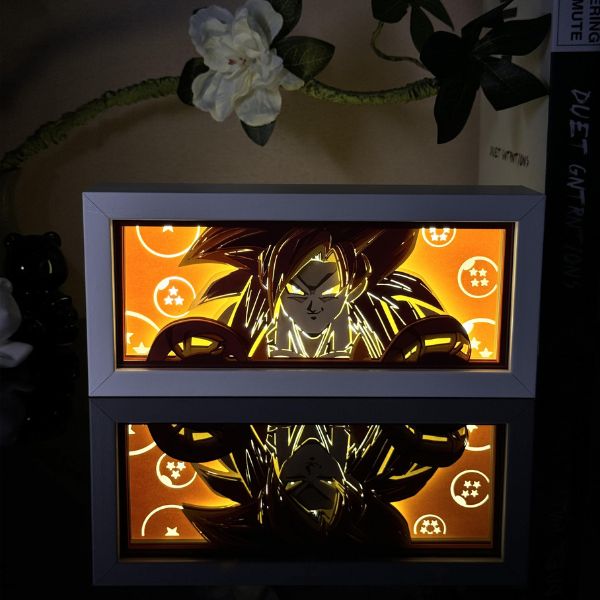 Goku SS Light Box - Super Saiyan Decor for Dragon Ball Fans