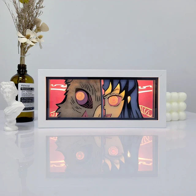 Inosuke Light Box – Bold Demon Slayer Decor for Anime Enthusiasts