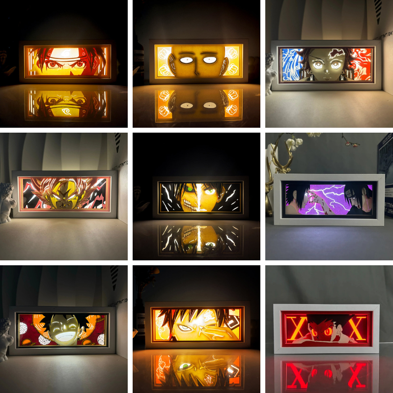 Iconic Anime 3D Light Box – Perfect LED Decor for Anime Fans