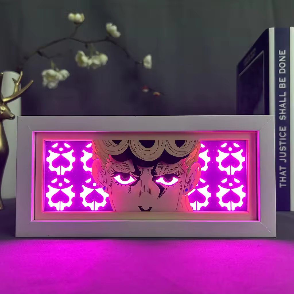 Giorno Giovanna Light Box - JoJo's Bizarre Adventure Decor for Fans