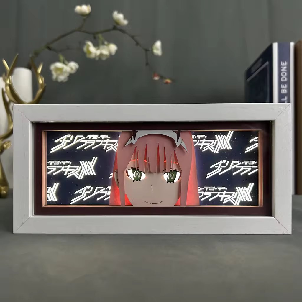 Zero Two Light Box - Captivating Darling in the Franxx Decor for Anime Fans