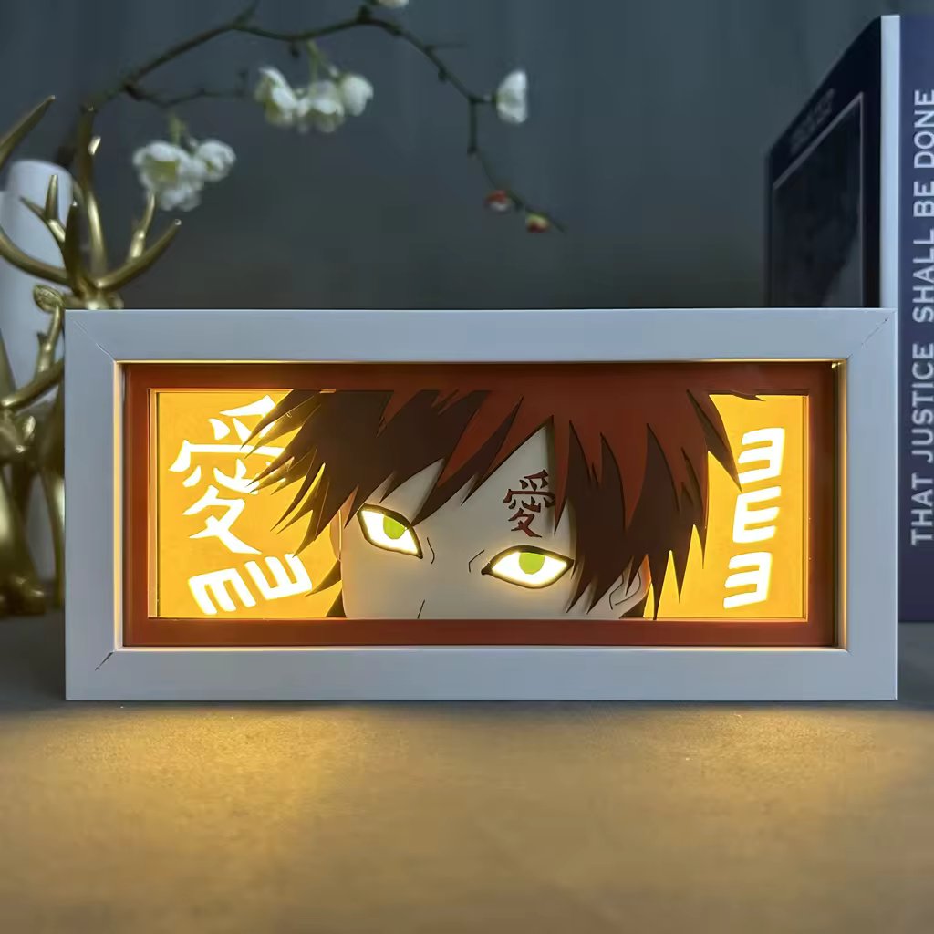 Gaara Light Box - Naruto-Inspired Decor for Anime Fans