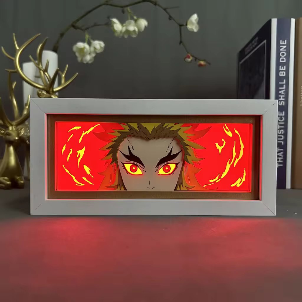 Rengoku Light Box - Striking Demon Slayer Anime Decor