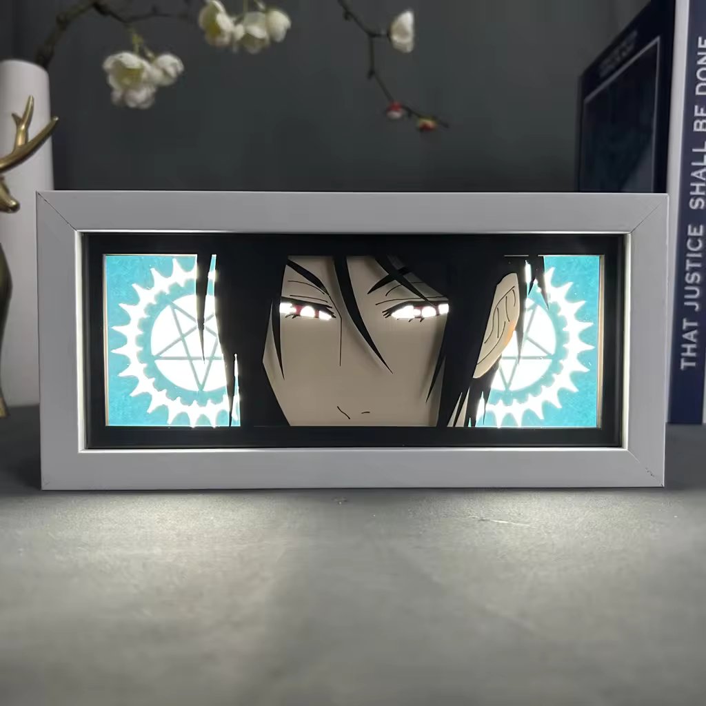 Sebastian Michaelis Light Box - Elegant Black Butler Anime Decor