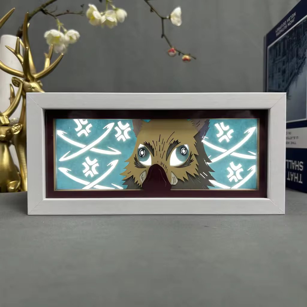 Inosuke Light Box – Bold Demon Slayer Decor for Anime Enthusiasts