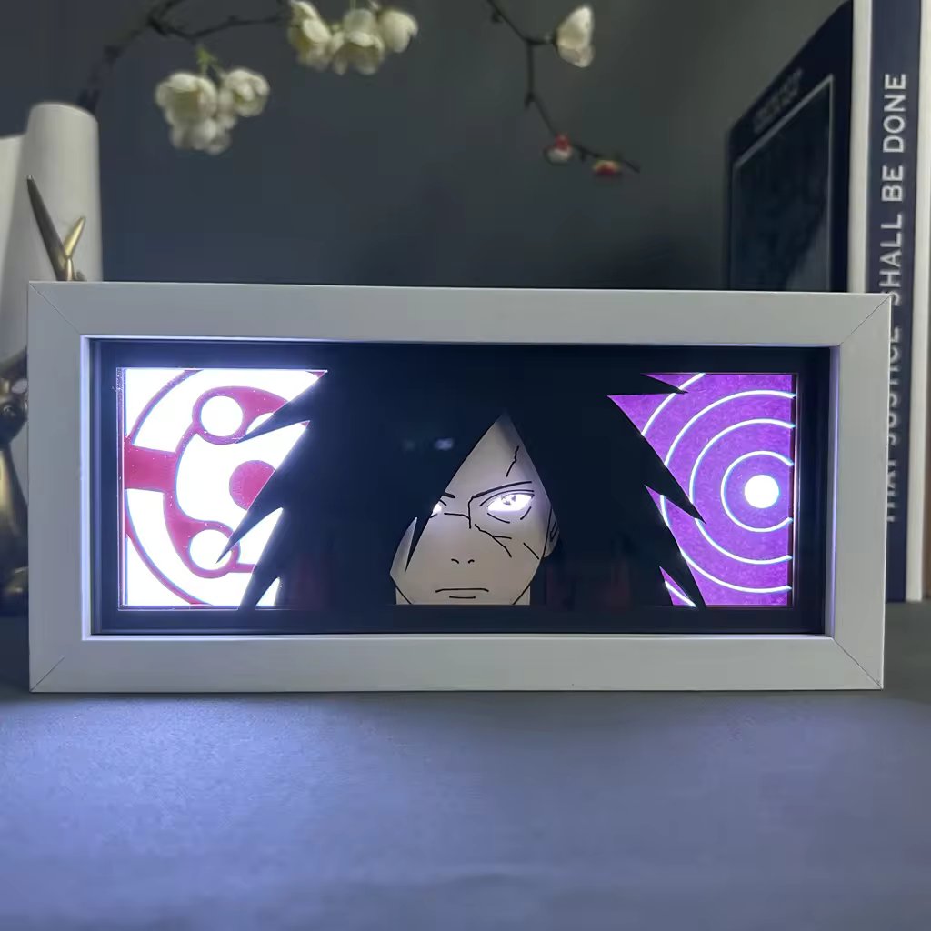 Madara Light Box – Legendary Naruto LED Decor for Anime Fans