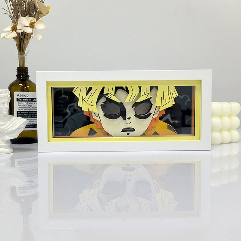 Zenitsu Light Box - Stunning Demon Slayer Decor for Anime Lovers
