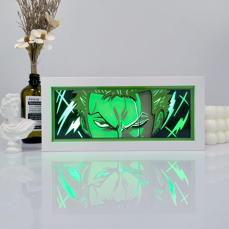 Zoro Light Box - Striking One Piece Decor for Anime Fans