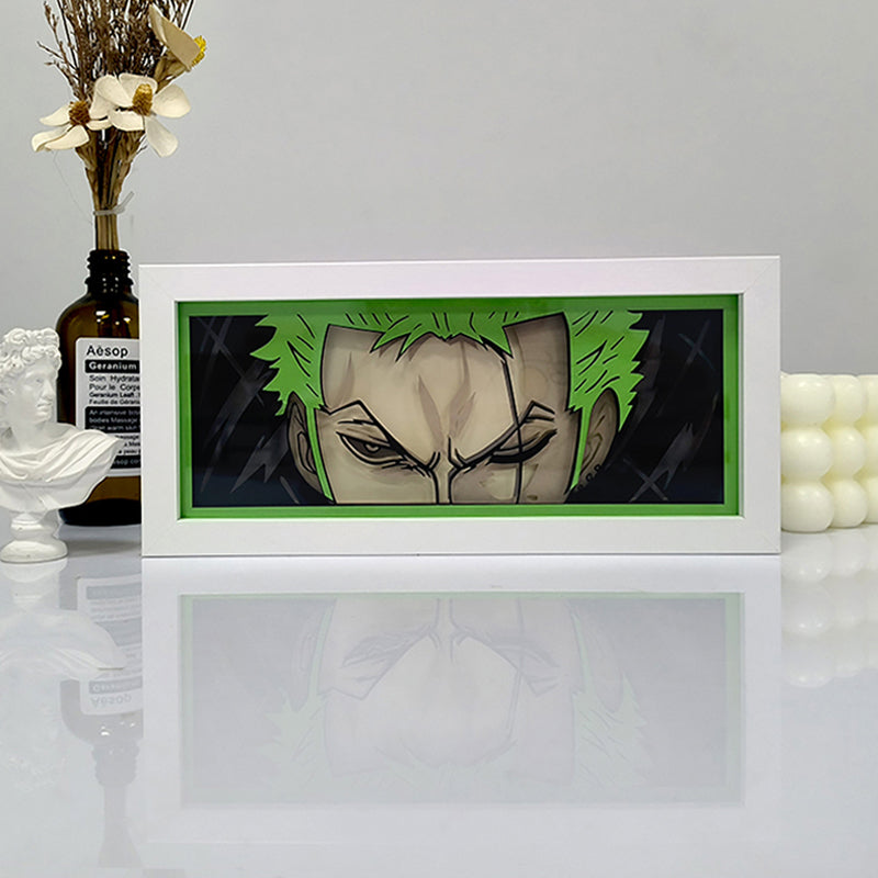 Zoro Light Box - Striking One Piece Decor for Anime Fans