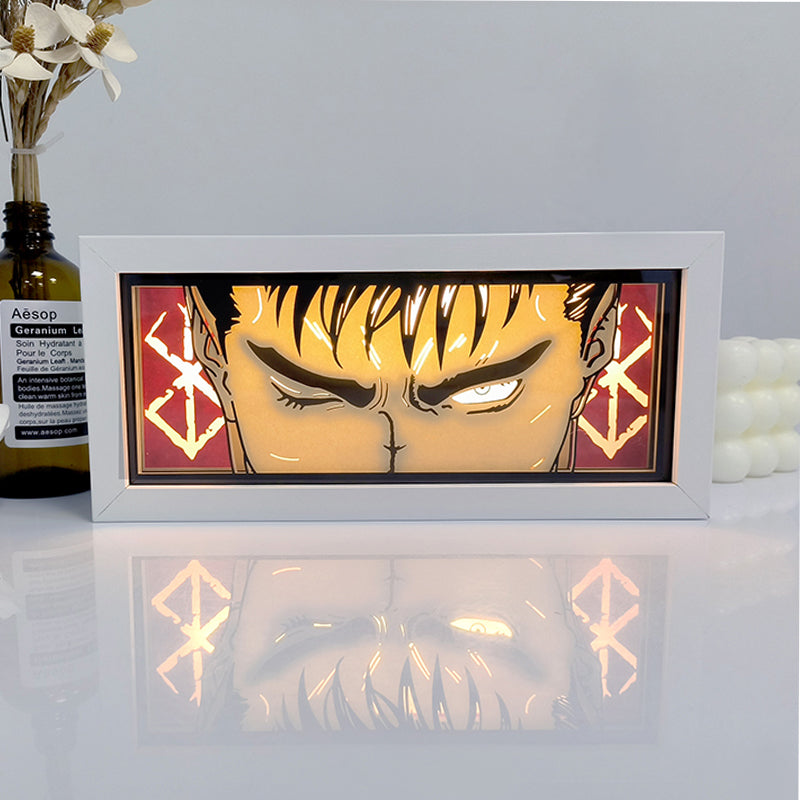 Guts Light Box - Berserk-Inspired Decor for Anime Enthusiasts