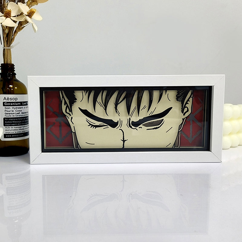 Guts Light Box - Berserk-Inspired Decor for Anime Enthusiasts