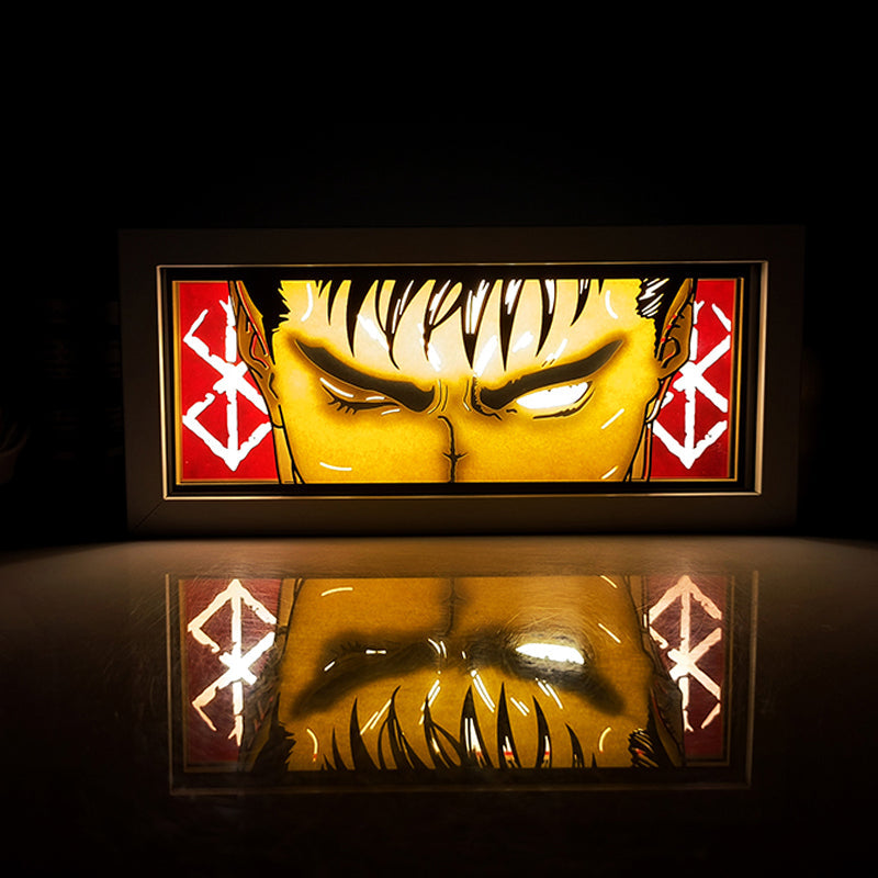 Guts Light Box - Berserk-Inspired Decor for Anime Enthusiasts