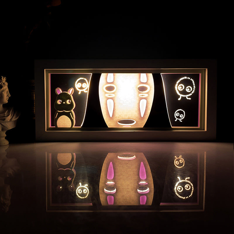 No-Face Light Box - Enchanting Spirited Away Anime Decor