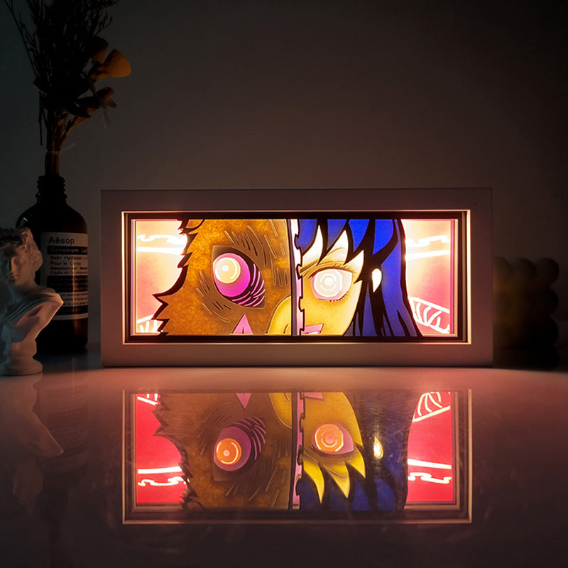 Inosuke Light Box – Bold Demon Slayer Decor for Anime Enthusiasts