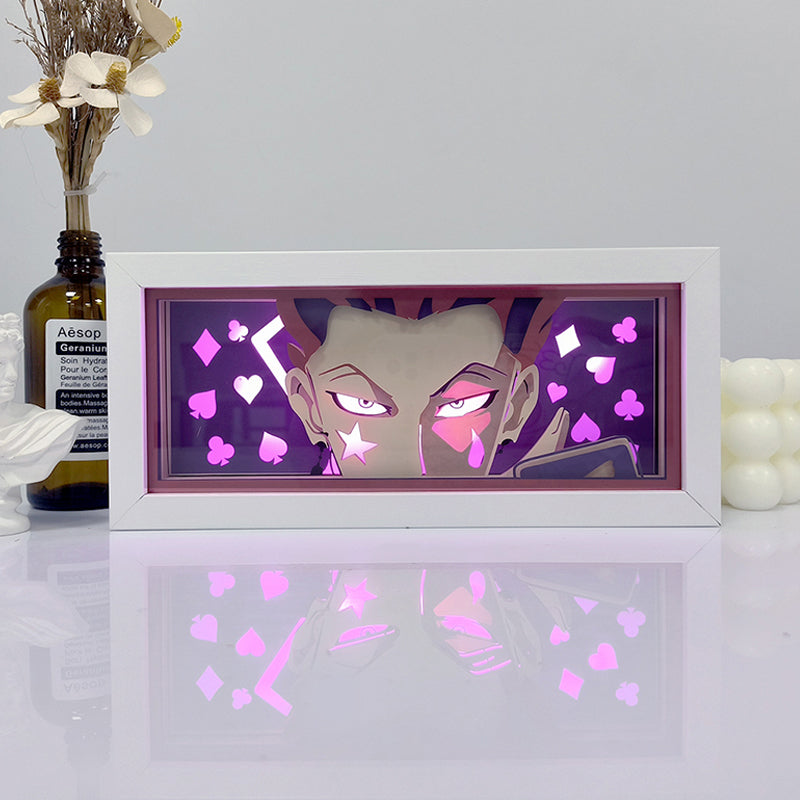 Hisoka Light Box - Hunter x Hunter Decor for Anime Enthusiasts"